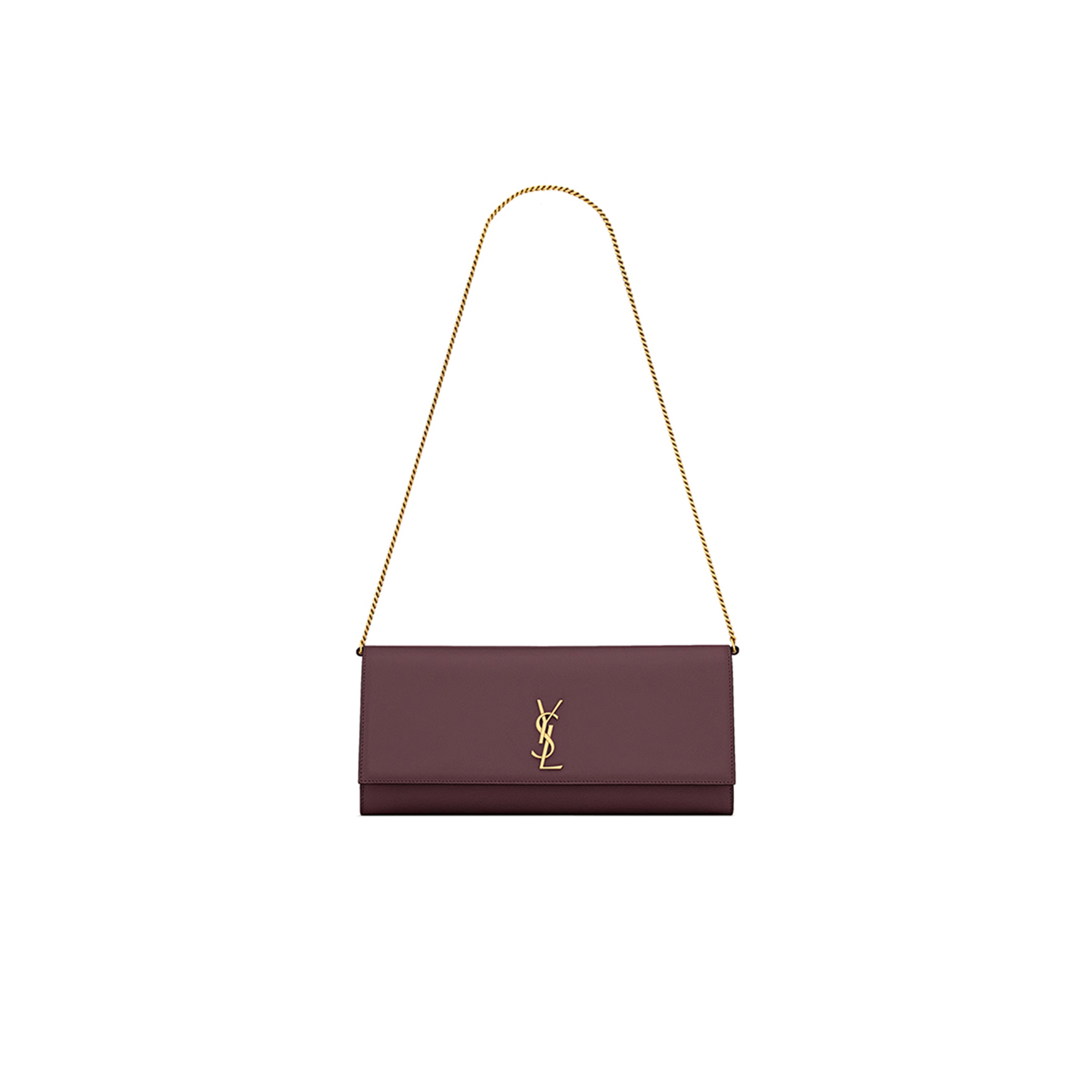 YSL KATE CLUTCH IN GRAIN DE POUDRE LEATHER 851921AAGBE6195 (28*12*4cm)